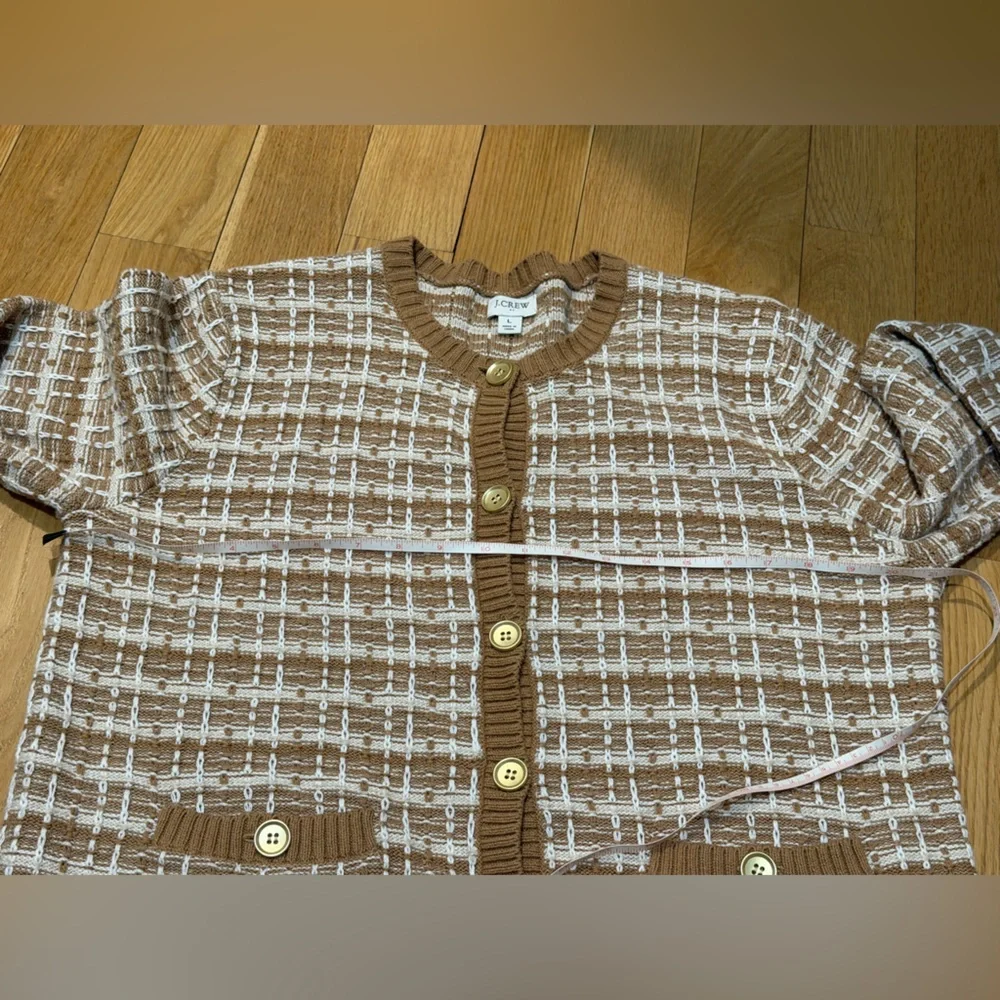 J. Crew Tweed Lady Cardigan Sz Large Preppy